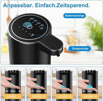 OEM Dispensador Autom&aacute;tico De Jab&oacute;n Con Sensor Infrarrojo, Dispensador Autom&aacute;tico De Jab&oacute;n Sin Contacto, Recargable Por Usb, Resistente Al Agua Ipx5, Apto