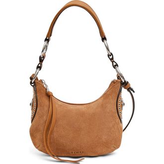 Aim&eacute;e Mini Roma Crossbody Bag in Latte Suede at Nordstrom