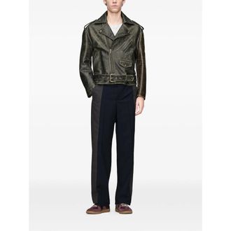Maison Margiela Panelled Virgin Wool Trousers - Black
