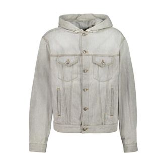 Palm Angels Heren, Jassen, Grijs, Maat: L Denim