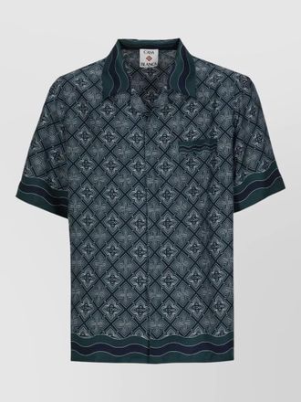 Casablanca silk shirt radiating monogram short sleeves