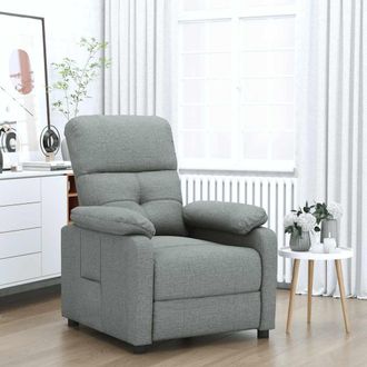 vidaXL Sill&oacute;n Reclinable De Tela Gris Oscuro Vidaxl