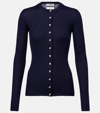 Jil Sander Ribbed-knit silk cardigan