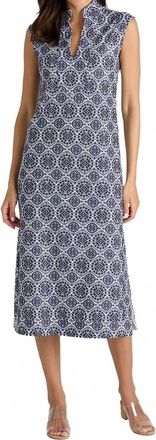 Jude Connally Kristen Maxi Dress In Tribal Medallion Navy