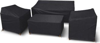 OEM Fundas Muebles De Juego De 4 Piezas, Tejido Oxford 210d, Resistente Intemperie, Resistente Rayos Uv, Protege Tu Banco De De Radiaci&oacute;n Uv, Negro