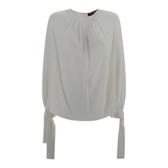 Max Mara Blouses, female, Beige, Size: 2XS Ivory Shirt for Women