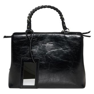 John Richmond Tassen, Dames, Zwart, ONE Size, Handtas met gevlochten handvat en essentieel design