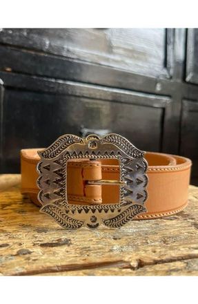 Fortela Berry Leather Belt in Camel at Nordstrom, Size 100