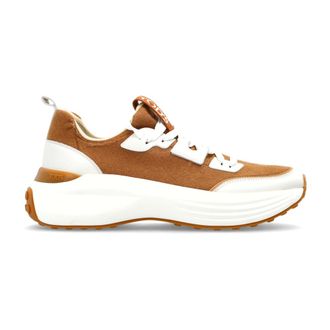 Tod's Tods, Sneakers, female, Brown, Size: 8 1/2 US Logo-detail Lace-up Sneakers