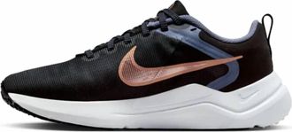 Nike Womens Downshifter 12 Running Shoes In Black Diffuse Blue Bronze