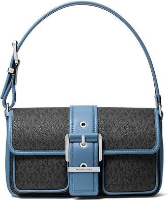 Michael Kors Colby Medium Shoulder Womens Handbags South Pacific, Leather/Polyester