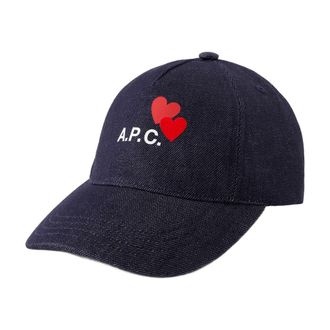 A.P.C. Unisex Cocsx-M24132 Baseball Cap Navy Synthetic