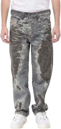 Diesel Blue Loose Mid Rise Jeans