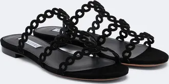 Aquazzura Infinity Chain suede sandals
