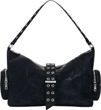 Desigual Moonstone Banaba Tas - Dames - Schoudertassen - Zwart - ONE Size - Katoen - Tassen