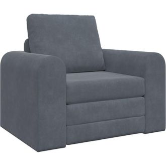 vidaXL Sof&aacute; Cama Gris Oscuro 98 X 71 X 83 Cm Terciopelo Vidaxl