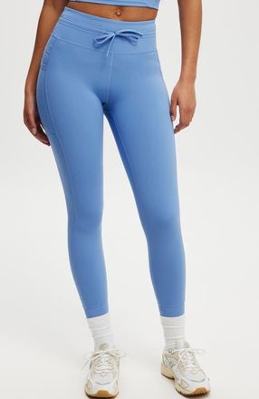 Cotton On Womens Active Ultimate Run Rib 7/8 Tight in Adrift Blue at Nordstrom, Size Medium