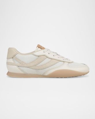 Vince Echo Mesh and Mixed Leather Trainers