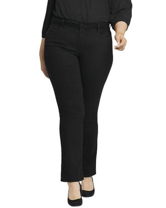 NYDJ Nydj Plus Marilyn Black Straight Jean