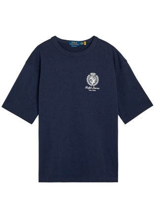 Polo Ralph Lauren Printed Crest Cotton T-shirt - Navy - XL