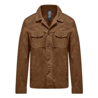 Bomboogie Giacca Camicia in Pelle Scamosciata Wed - - Jackets - Uomo - Marrone - L