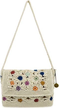 The Sak Marlow Crochet Flap Shoulder in Natural Multi Flower at Nordstrom