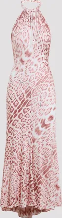 Roberto Cavalli midi-jurk met luipaardprint