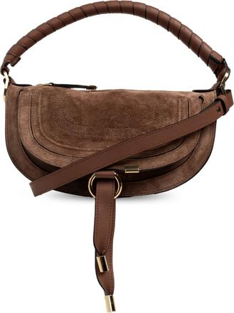 Chlo&eacute; Marcie Schoudertas - Dames - Handtassen - Bruin - ONE Size - Katoen - Tassen