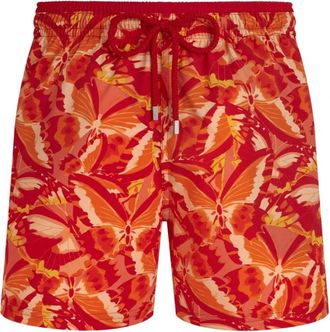 Vilebrequin Mokise Dama Pintada Stretch Zwemshorts - Heren - Strandmode - Rood - 2XL - Badmode