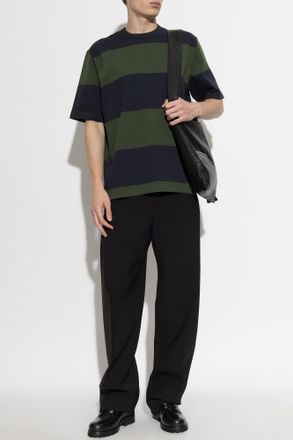 Paul Smith Cotton Striped T-Shirt, Mens, Green