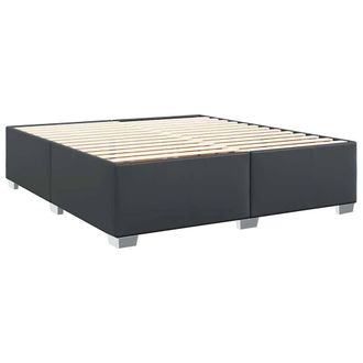 Berkfield Home Elegant Bed Frame without Mattress Black&not;Super King Faux Leather in Black | Size: Super King