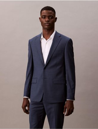 Calvin Klein Mens Slim Fit Suit Jacket - Blue - 36 R
