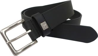 Izod Cut Edge Leather Belt in Black at Nordstrom Rack, Size X-Large