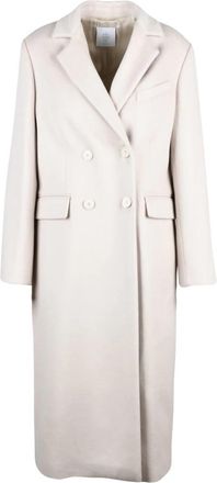 Eleventy Lange Jas - Dames - Mantel - Beige - M - Wol - Jassen