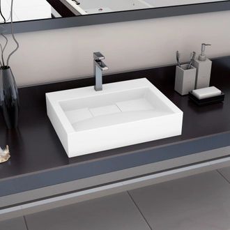 Berkfield Home Wash Basin 60x38x11 cm Mineral Cast/Marble Cast White | Size: 60 x 38 x 11 cm