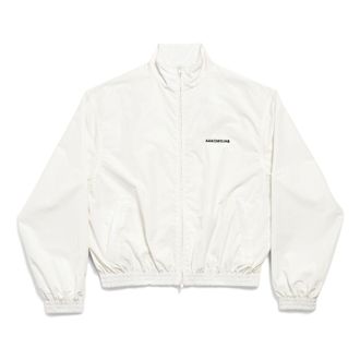 Balenciaga (WMNS) Balenciaga Mirror Balenciaga Regular Tracksuit Jacket White 790745TPQ389000