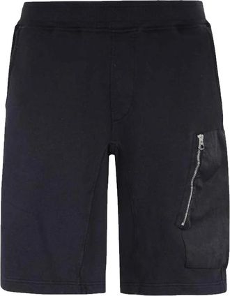Ten c Navy Blauwe Katoenen Fleece Shorts - Heren - Korte Broeken - Blauw - M - Katoen - Korte Broeken