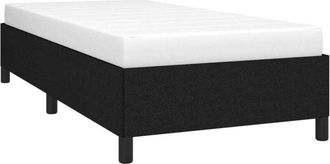 vidaXL Bed Frame without Mattress Black 90x190 cm Single Single Fabric Vidaxl