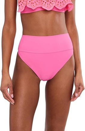Beach Riot Highway Bottom Womens Swimwear Strawberry Eyelet : MD, Polyester/Spandex