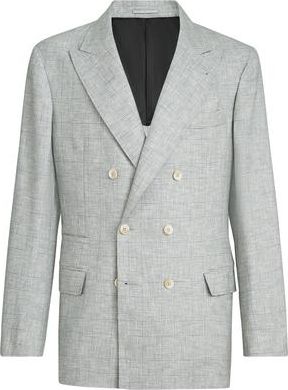 Brunello Cucinelli Uconstructed blazer in Pearl Grey at Nordstrom, Size 46 It
