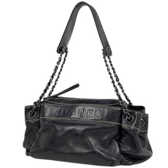 Chanel Pre-owned Shoulder Bags, female, Black, Size: ONE SIZE Pre-owned Vintage Shoulder Bag