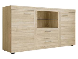 Mirjan24 C&oacute;moda Tucson 104, Roble Sonoma, Con Cajones Y Puertas, N&uacute;mero De Cajones: 0, 82x157x40cm