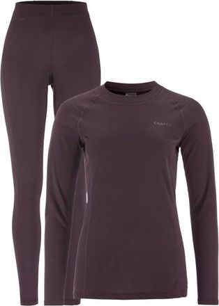 Craft Core Warm Baselayer Set Kunstfaserunterwäsche für Damen | grau