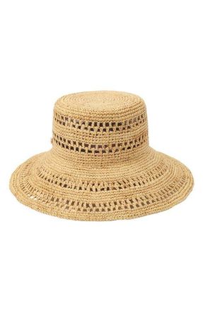 Kate Spade New York open weave sun hat in Natural at Nordstrom