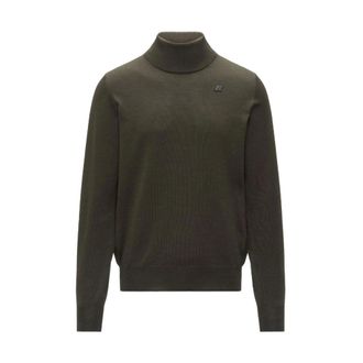 K-Way Henry Merino Turtleneck - Heren - Truien - Groen - Maat: XL Wol