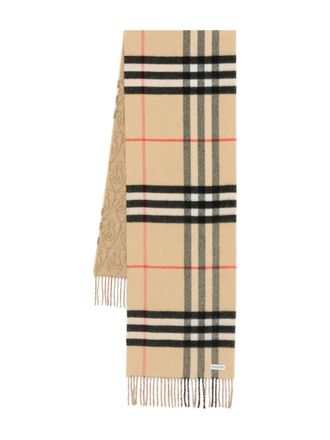 Burberry double-sided cashmere scarf - unisex - Cashmere - OS - Neutrals