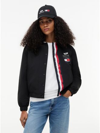 Tommy Hilfiger Womens Tommy x Cadillac F1 Team Coach Jacket - Black - M