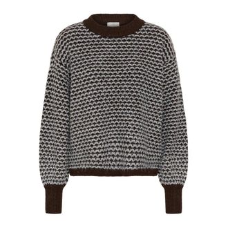 Kaffe KAmarlla Pullover - Dames - Ronde hals truien - Grijs - L - Wol - Truien & Vesten