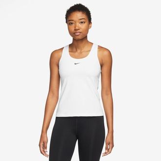 Nike Womens Dri-FIT Swoosh Bra Tank - White/Stone Mauve/Black Size XXL