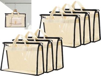 OEM Bolsas Guardapolvo Para Bolsos - Juego De 6, Transparentes, Con Cremallera Y Asa, Para Organizador De Armario